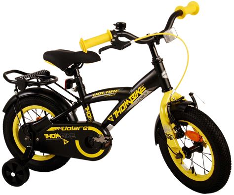 Volare Thombike Childrens Bike Boys 12 Inch Black Yellow