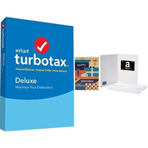 TurboTax Deluxe 2017 Tax Software Federal State Fed Efile PC MAC