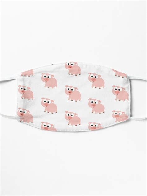 Cute Pink Pig Mask For Sale By Eggtooth Redbubble