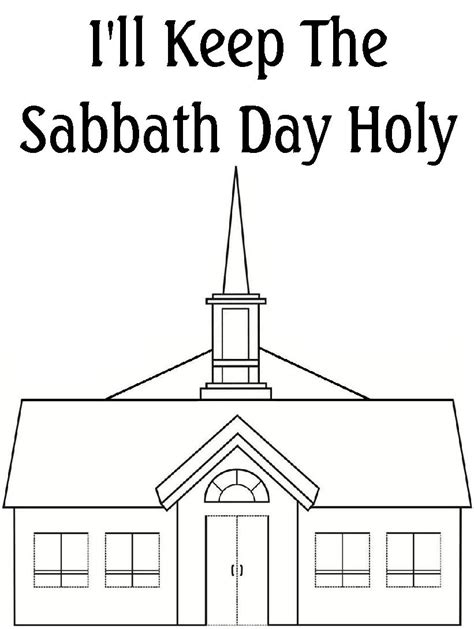 Sabbath Day Coloring Page