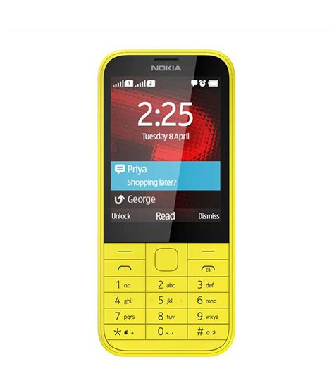 Nokia 225 Dual Sim Yellow Price In India Buy Nokia 225 Dual Sim Yellow