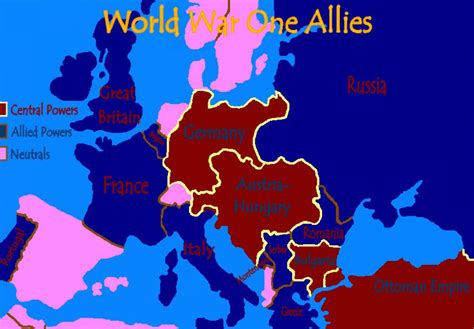 Map Of World War One Allies