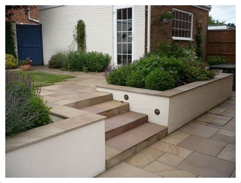 Existing And New Brick Walls Flanking Steps Could Be Rendered With K Rend