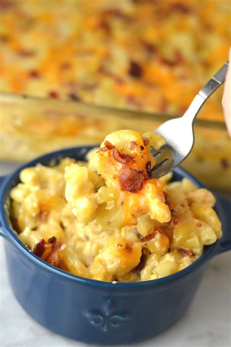 Baked Bacon Macaroni And Cheese A Taste Of Madness Recipe Baked