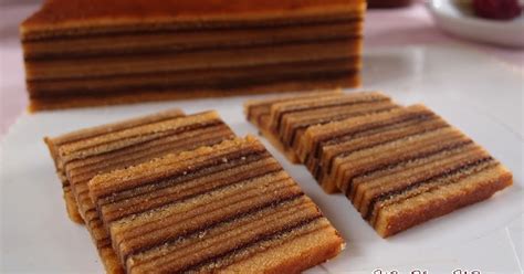 Bahagian kek 10 biji telur 1 gelas gula. RESEPI KEK LAPIS SARAWAK NUTELLA | Resep Kue Kering Terbaru