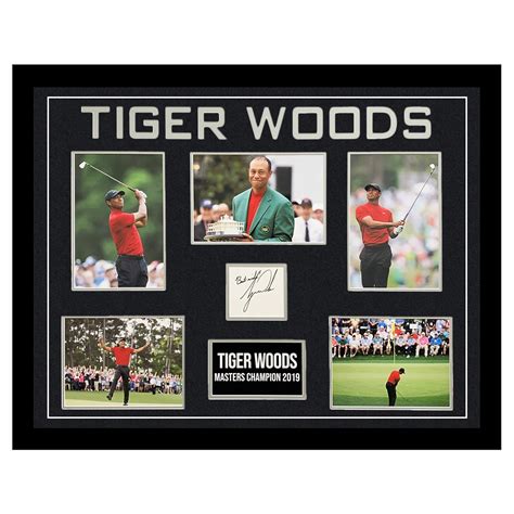 Signed Tiger Woods Photo Display Framed Masters Champion 2019