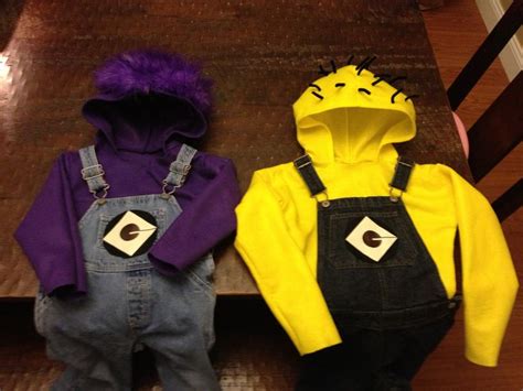 My Diy Yellow And Purple Minion Costumes For The Boys Minion