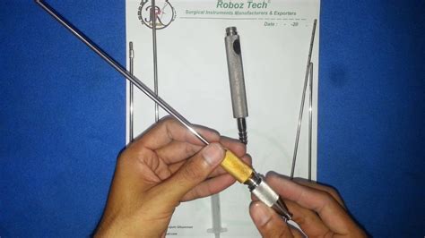 Liposuction Cannulas Assembling Fixing Handle To Cannula And Luer Lock