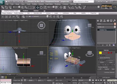 3d Studio Max Tutorial Modeling 3d Modeling A Crazy Penguin By