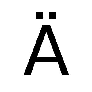 Ä | latin capital letter a with diaeresis (U+00C4) @ Graphemica