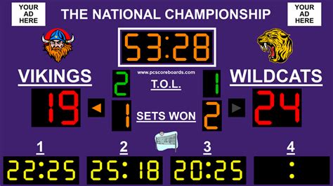 Volleyball Scoreboard Software Pro V3 Turn Your Tv Into A Scoreboard
