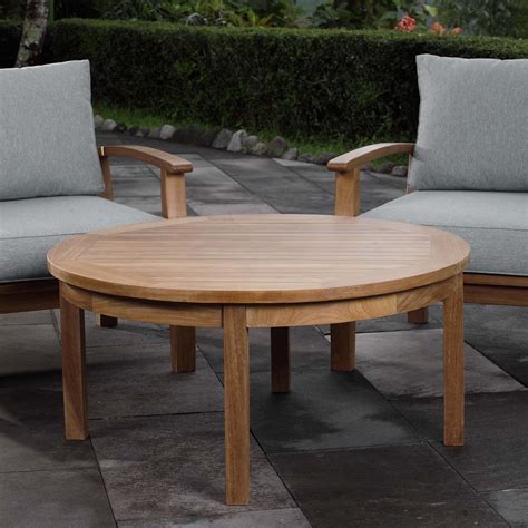 From contemporary parsons to classic round styles, we offer a full range of gorgeous coffee tables. Marina Outdoor Patio Teak Round Coffee Table Natural