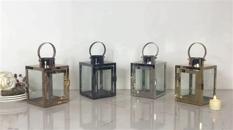 Square Tiny Stainless Steel Lantern - Buy Stainless Steel Candle Holder,Metal Lantern,Stainless ...