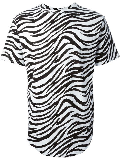 Lyst Les Artists Margiela 57 Zebra Print Football T Shirt In