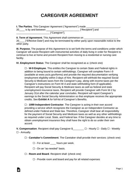 Document employee warnings and be consistent with company policies in order to terminate an employee legally. Free Caregiver Contract Agreement Template - PDF | Word ...