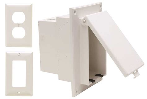 Arlington Dbvr1w 1 Recessed Outlet Box Wall Plate Kit For Flat Surface