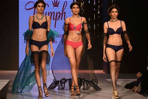 A Model Walks The Ramp During Triumph Lingerie Fashion Show Held In Mumbai On May