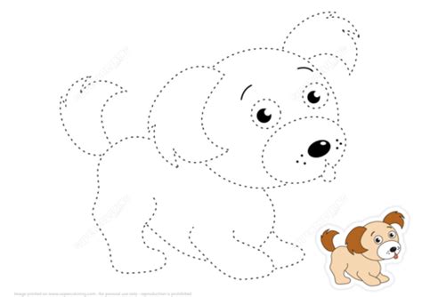 Trace and Color Cartoon Puppy | Free Printable Puzzle Games This dog is showing its love in gladys the havenese silk dog 12 wks.
