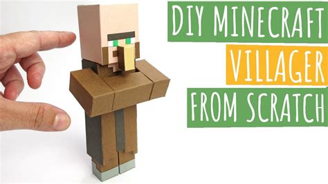 Diy Minecraft Villager From Scratch Minecraft Papercraft Villager