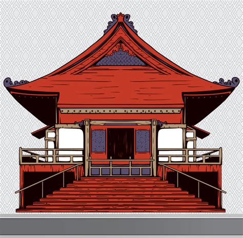 Stunning Element Vector Artwork Japanese Temple Vector Artwork Design