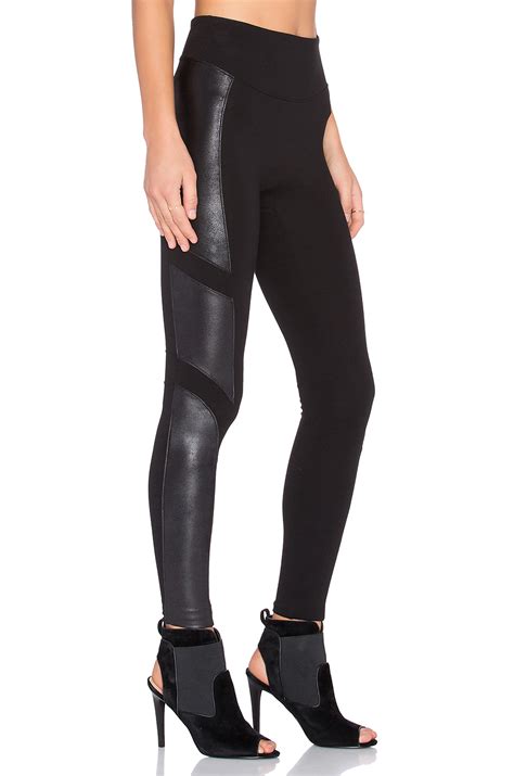 Spanx Synthetic Moto Ponte High Waisted Legging In Black Lyst