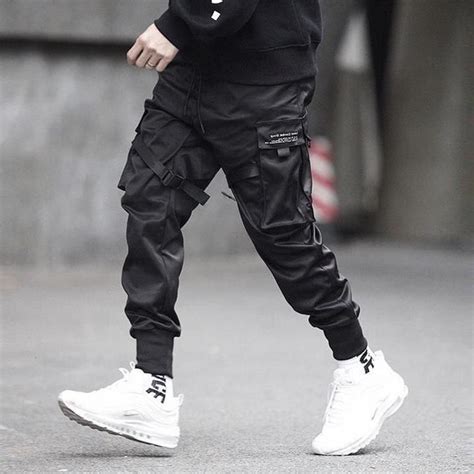 Combat Joggers Hipster Mens Fashion Black Trousers Casual Cargo