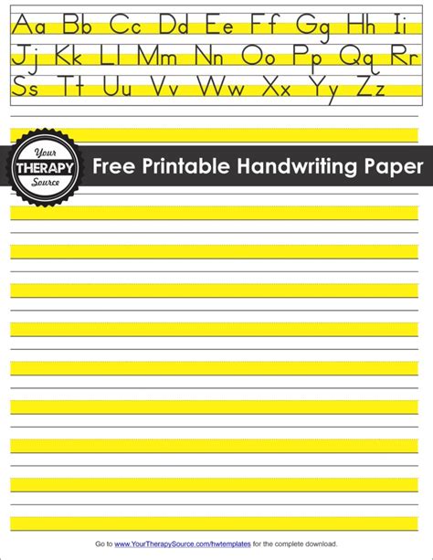 Handwriting Paper Printable Free Your Therapy Source