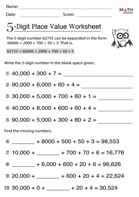 Expanded Notation Worksheets Grade 5 Worksheets For Kindergarten