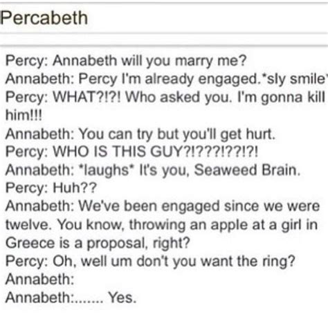Percabeth Proposal Percy Jackson Percy Jackson Memes Percy Jackson