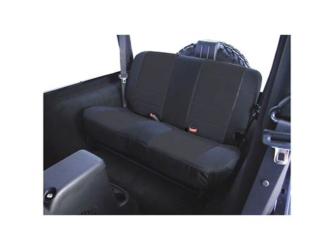 Rugged Ridge Jeep Wrangler Custom Fabric Rear Seat Cover Black 13282