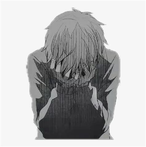 Anime Sticker Anime Sad Boy Free Transparent Png