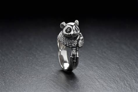 Panda Ring Animal Ring Panda Jewelry Cute Ring Panda Bear Bear Etsy