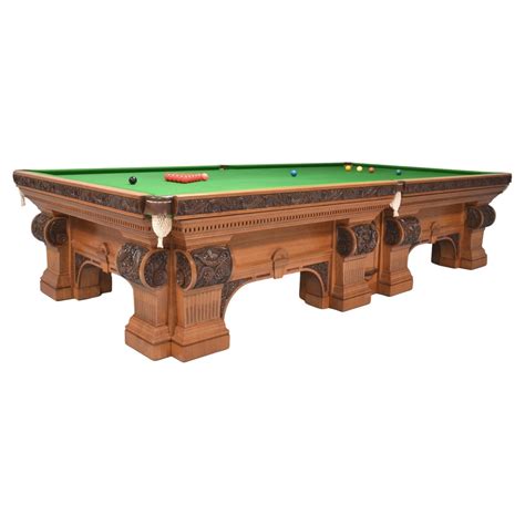 Full Size Antique Billiard Snooker Table Pool Table By Burroughs And Watts At 1stdibs