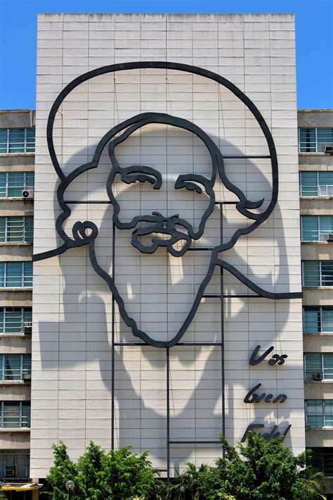 Camilo Cienfuegos Sculpture At Revolution Square In Havana Cuba