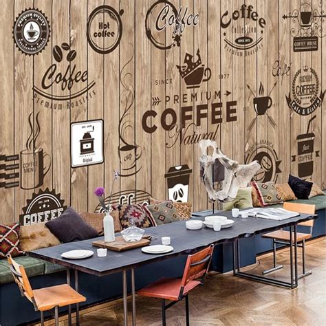 Coffee Shop Wallpaper Cafe Wallpaper Cafe Wall Mural Etsy