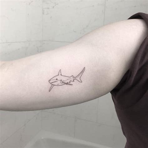 Shark Tattoo On The Right Inner Arm