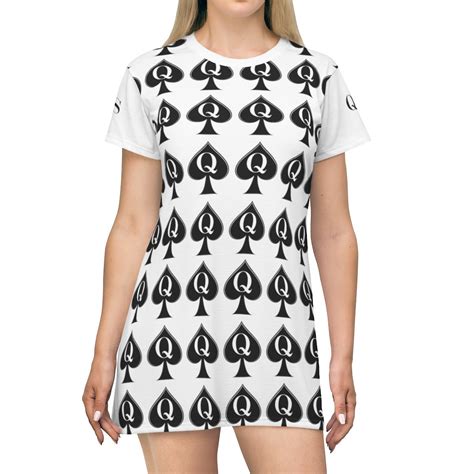 Queen Of Spades T Shirt Dress Qos Spade Queen Dress Hotwife Etsy