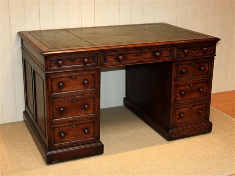 Ebern designs ebeling corner computer desk $399.99. Victorian Oak Double Sided Desk - Antiques Atlas