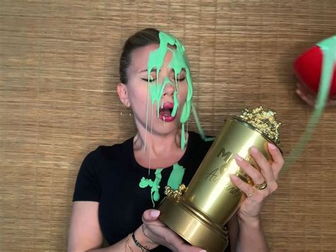 Scarlett Johansson Gets Covered In Slime By Husband Colin Jost During MTV Awards Express Star