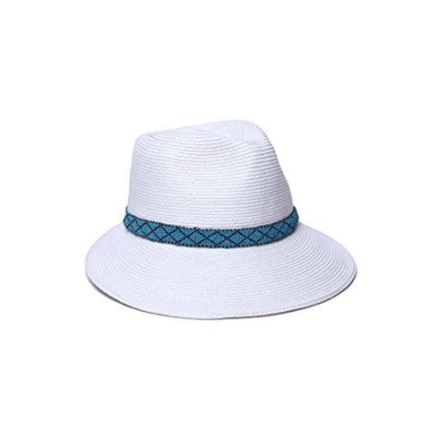 Physician Endorsed Womens Rich Pitch Fedora Packable Sun Hat With Ribbon Rated Upf 50