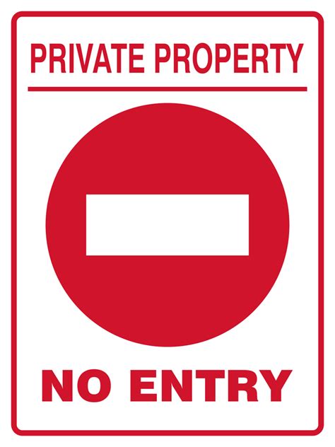 Private Property No Entry Safety Sign Ne020 Safety Sign Online
