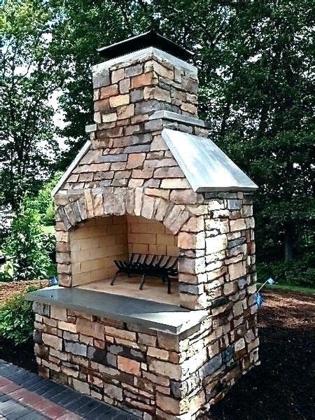 Outdoor Stone Fireplace Kits Small Backyard Fireplace Outdoor