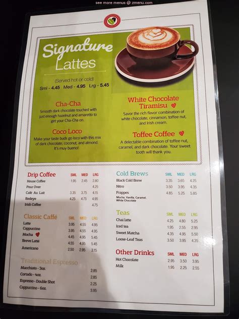 Online Menu of Just Love Coffee Cafe - Valdosta, GA Restaurant