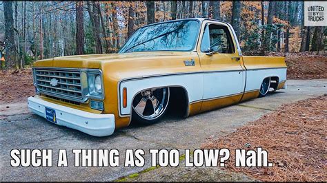 Squarebody Chevy Truck Bagged Bodied And Billet Wheels Rusturd