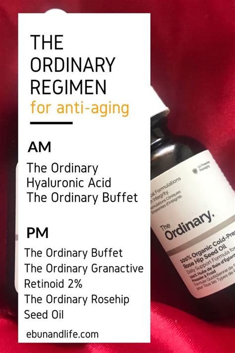 the ordinary regimen for aging and mature skin ebun and life in 2022 skin care routine the