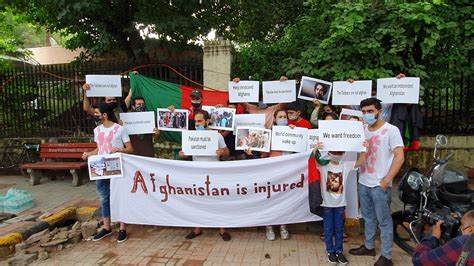 Afghan Nationals Protest Against Pakistan In New Delhi For Supporting