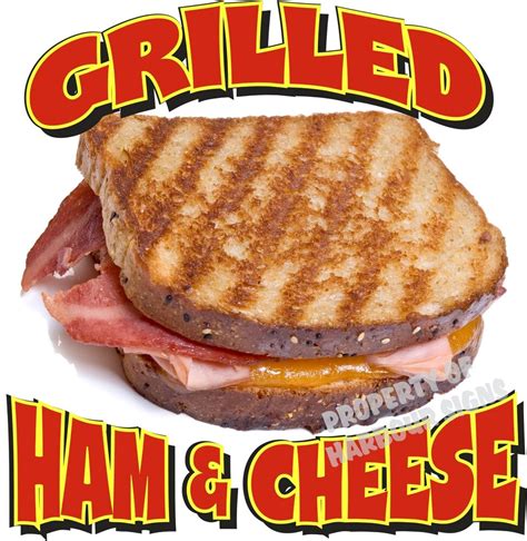 Scroll down to view our food truck menu. Grilled Ham & Cheese Decal 14" Sandwich Concession Food ...