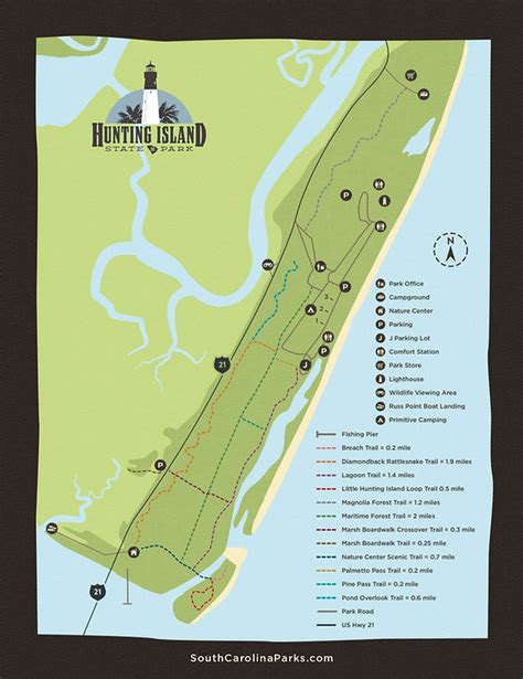 Map Of Hunting Island South Carolina