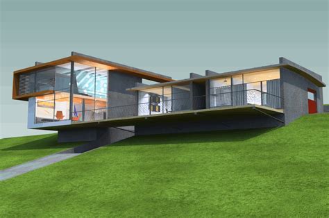 Modern Hillside House Plans