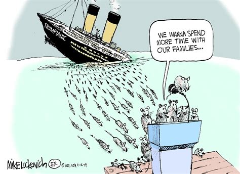 Political Cartoon Us Trump Rats Flee Sinking Ship The Week
